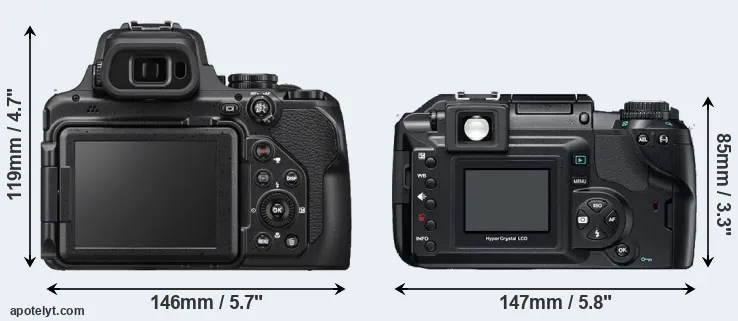 Comparison P1000 or E-300 rear
