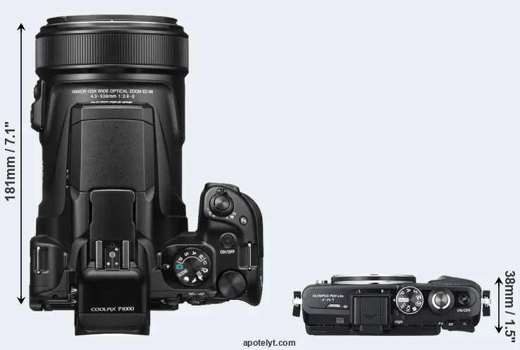 Compare P1000 versus E-PL7 top