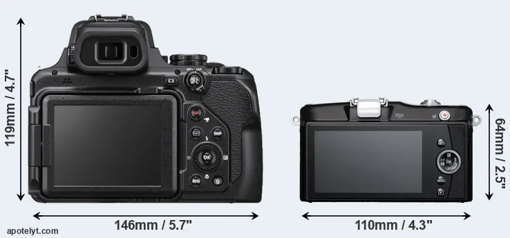 Comparison P1000 or E-PM1 rear