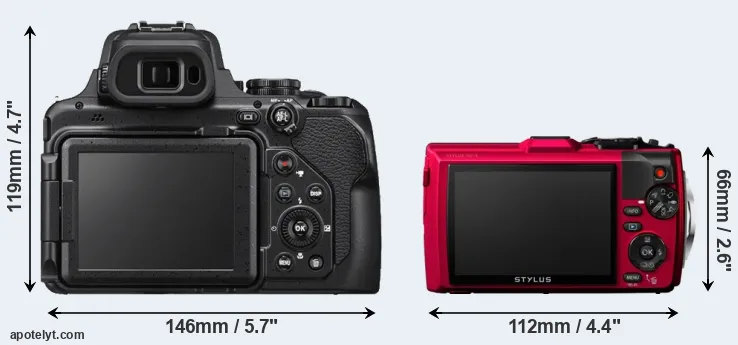 Comparison P1000 or TG-4 rear