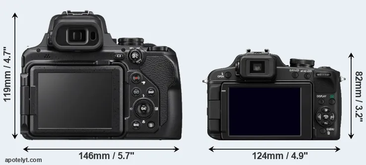 Comparison P1000 or FZ100 rear