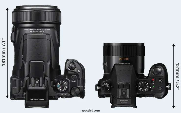 Compare P1000 versus FZ1000 top