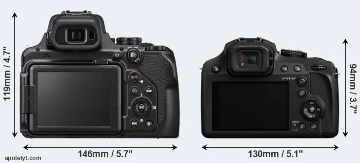 Comparison P1000 or FZ82 rear