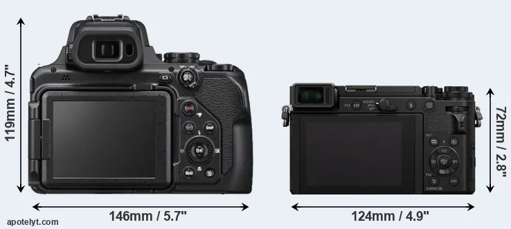 Comparison P1000 or GX9 rear