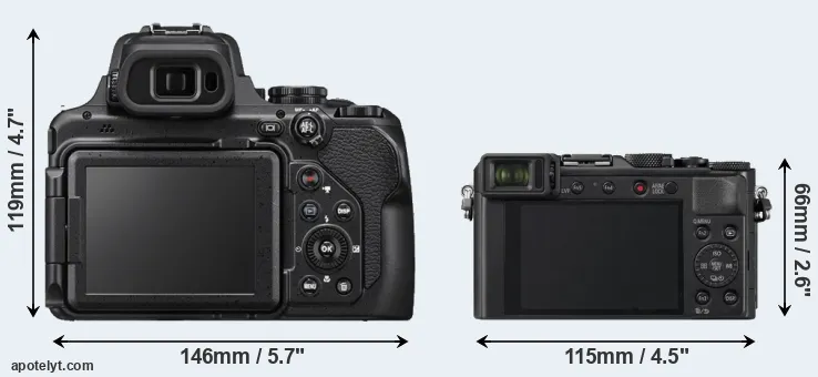 Comparison P1000 or LX100 II rear