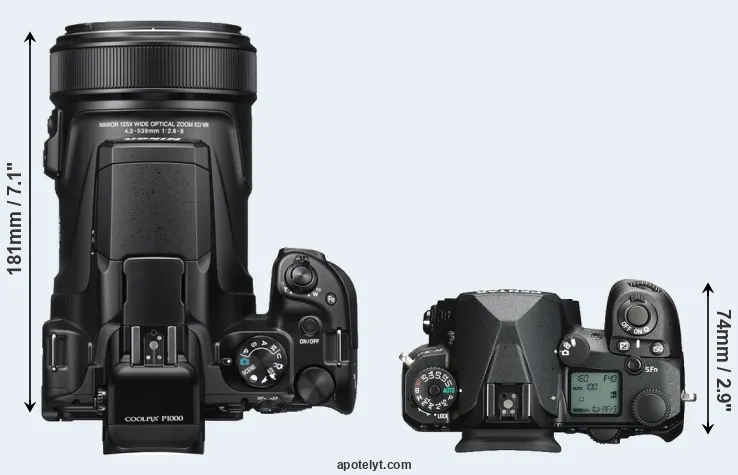 Compare P1000 versus K-3 III top