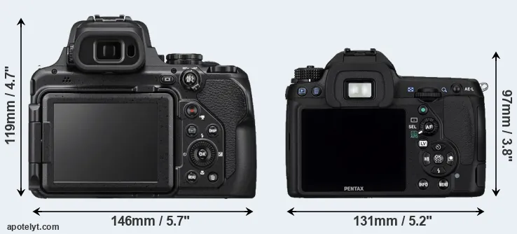 Comparison P1000 or K-5 rear
