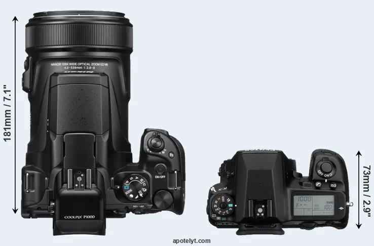 Compare P1000 versus K-5 top