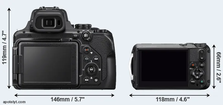 Comparison P1000 or WG-6 rear