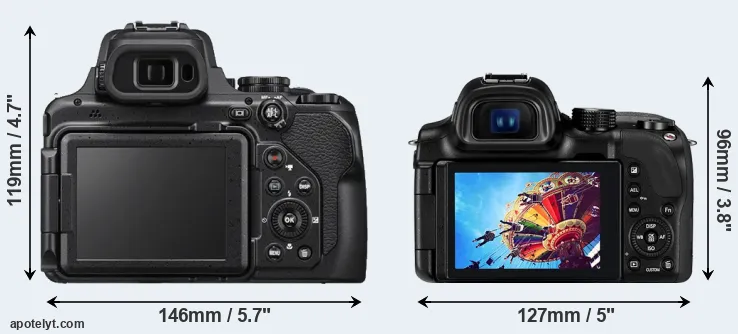 Comparison P1000 or NX30 rear