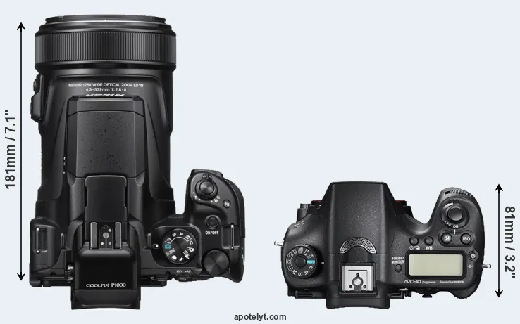 Compare P1000 versus A77 II top