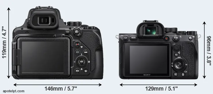 Comparison P1000 or A7R IV rear