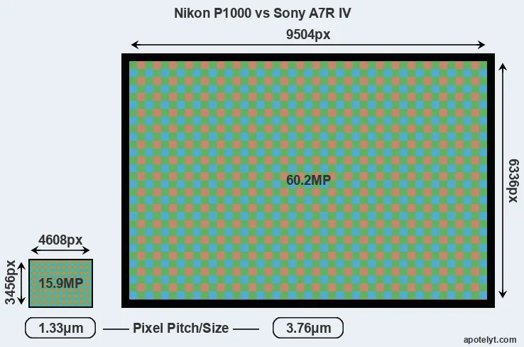 P1000 versus A7R IV MP