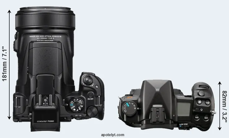 Compare P1000 versus A900 top