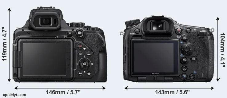 Comparison P1000 or A99 II rear