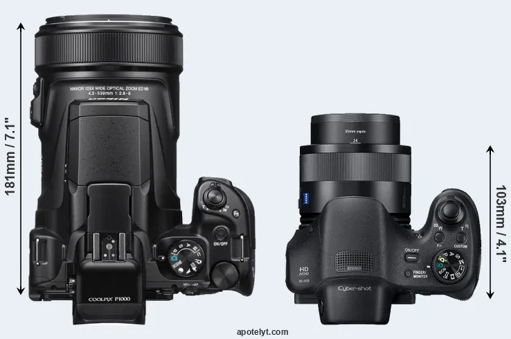 Compare P1000 versus HX350 top
