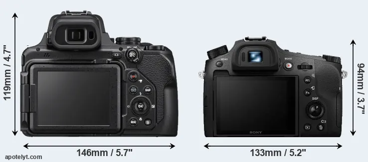 Comparison P1000 or RX10 IV rear