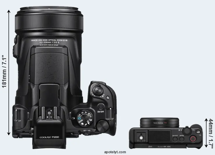 Compare P1000 versus ZV-1 top