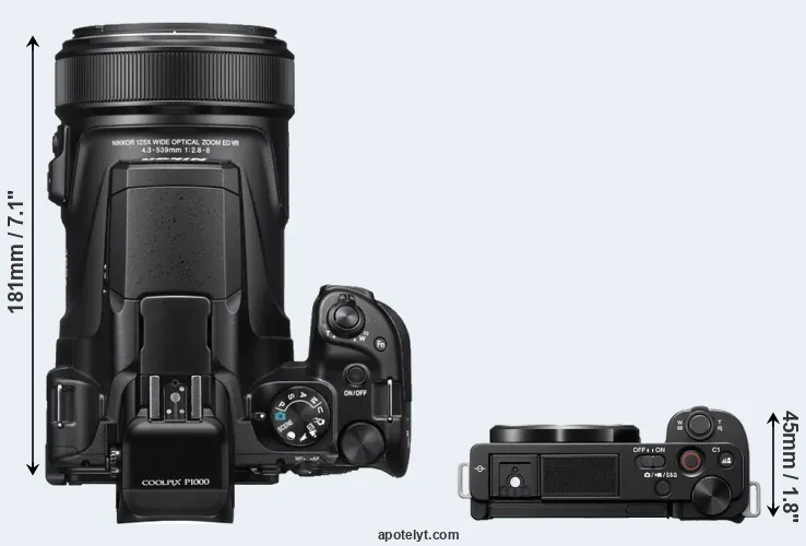 Compare P1000 versus ZV-E10 top