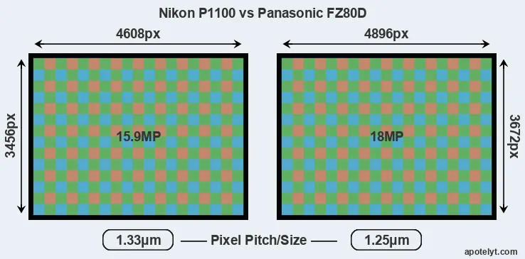 P1100 versus FZ80D MP