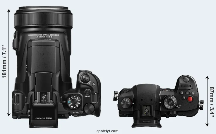 Compare P1100 versus GH5 II top