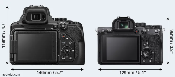 Comparison P1100 or A7R IVA rear