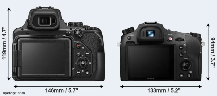 Comparison P1100 or RX10 IV rear