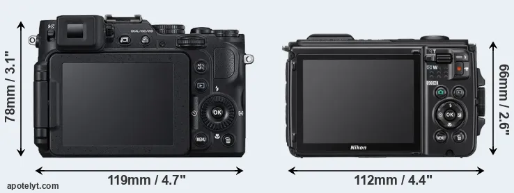 Comparison P7800 or W300 rear