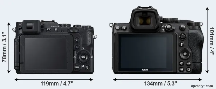 Comparison P7800 or Z5 rear