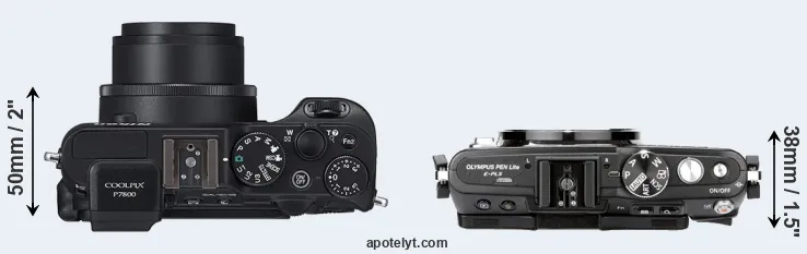 Compare P7800 versus E-PL5 top