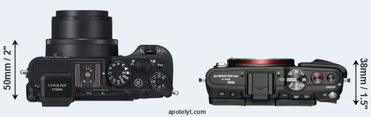 Compare P7800 versus E-PL6 top