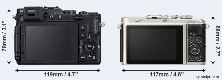 Comparison P7800 or E-PL9 rear