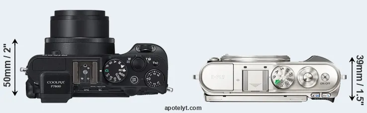 Compare P7800 versus E-PL9 top