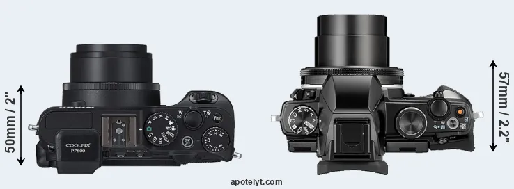 Compare P7800 versus Stylus 1 top
