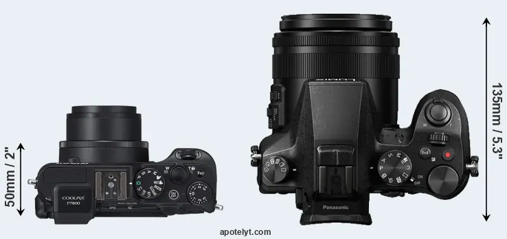Compare P7800 versus FZ2000 top