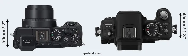 Compare P7800 versus G1 top