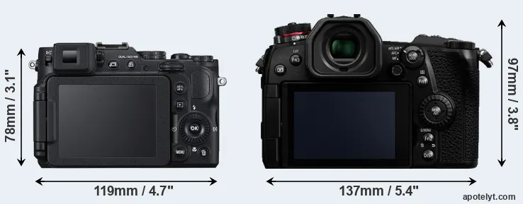 Comparison P7800 or G9 rear
