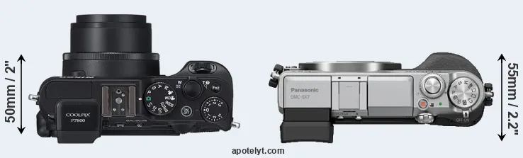 Compare P7800 versus GX7 top