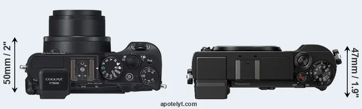 Compare P7800 versus GX9 top