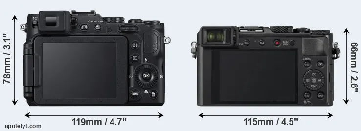 Comparison P7800 or LX100 II rear