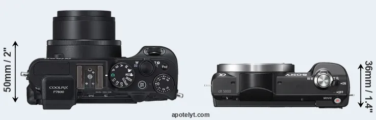 Compare P7800 versus A5000 top