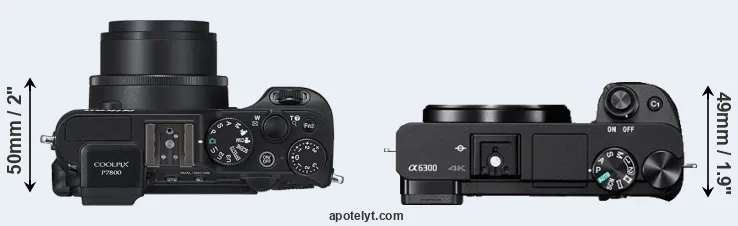 Compare P7800 versus A6300 top