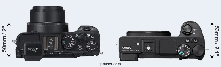 Compare P7800 versus A6500 top