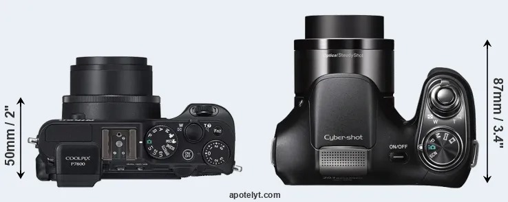 Compare P7800 versus H200 top