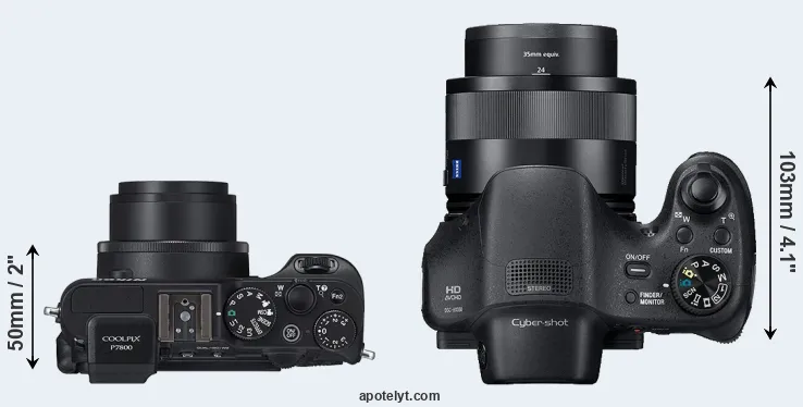 Compare P7800 versus HX350 top