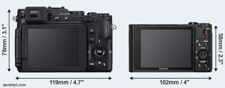 Comparison P7800 or HX95 rear