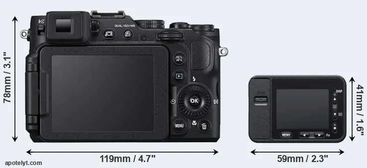 Comparison P7800 or RX0 rear