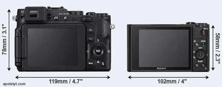 Comparison P7800 or WX800 rear