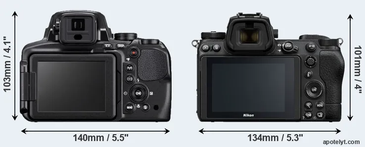 Comparison P900 or Z6 II rear