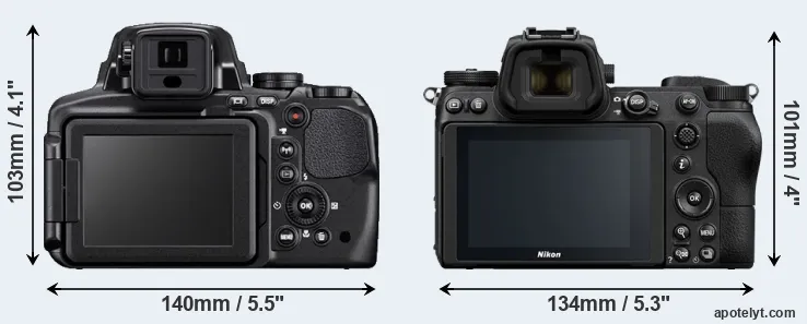 Comparison P900 or Z6 rear